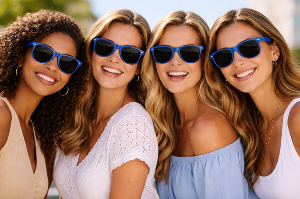 Royal Blue Vintage 80's Style Iconic Sunglasses Adult WS1076D